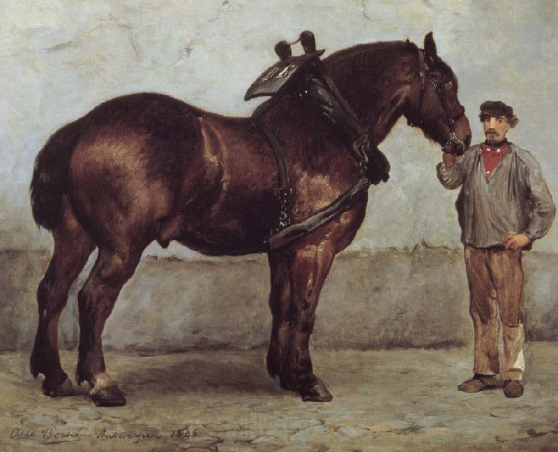Otto Bache The working horse Spain oil painting art